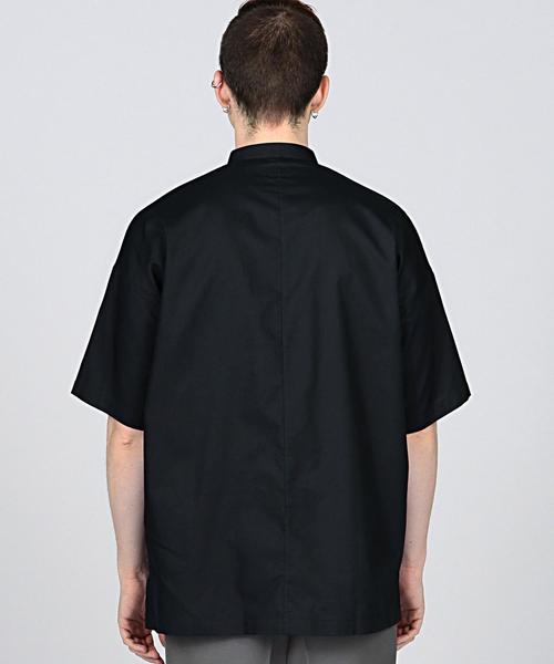 EN ROUTE（アンルート）の「ENR オックスバンドカラー ショートスリーブ（シャツ/ブラウス・メンズ・ホワイト/ネイビー・3/1/2）」の10枚目の写真