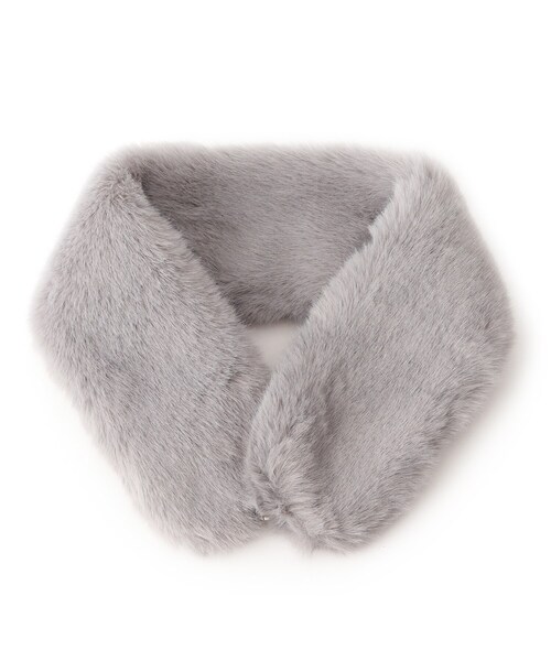 SHOO・LA・RUE（シューラルー）の「◆マグネットフェイクファーティペット（ストール/ショール・レディース・ライトパープル/ライトグリーン/アイボリー/ブラウン系その他/グレー・00）」の3枚目の写真