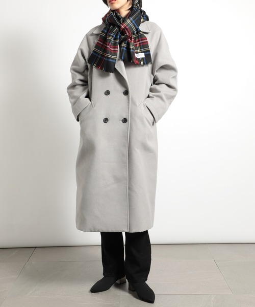 Johnstons of Elgin(ジョンストンズオブエルガン)の「【Johnstons】タータンチェック&無地ストール WD000446AW22 PLAIN/TARTAN(マフラー・レディース・ネイビー/オレンジ/ダークグレー/ベージュ/パープル/ブルー系1/ブラック系1/グレー系1/ベージュ系2/ベージュ系1/グリーン系1/ワイン/レッド系1/ブラック・FREE)」の16枚目の写真