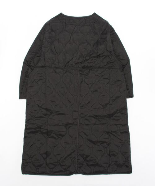 miniyu(ミニュウ)の「リップストップ ライナーキルトLコート(その他アウター・レディース・カーキ/ベージュ/ブラック・MEDIUM)」の10枚目の写真