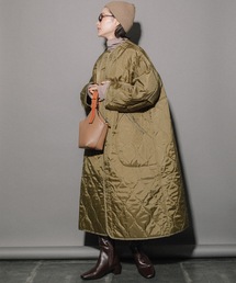 miniyu | リップストップ ライナーキルトLコート(その他アウター)