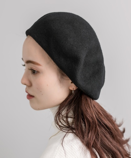 mystic（ミスティック）の「ウール混ベレー帽（ハンチング/ベレー帽・レディース・ブラック・FREE）」の3枚目の写真