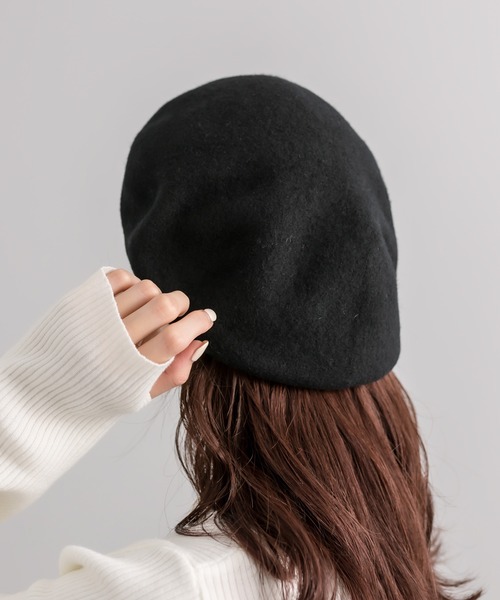 mystic（ミスティック）の「ウール混ベレー帽（ハンチング/ベレー帽・レディース・ブラック・FREE）」の4枚目の写真