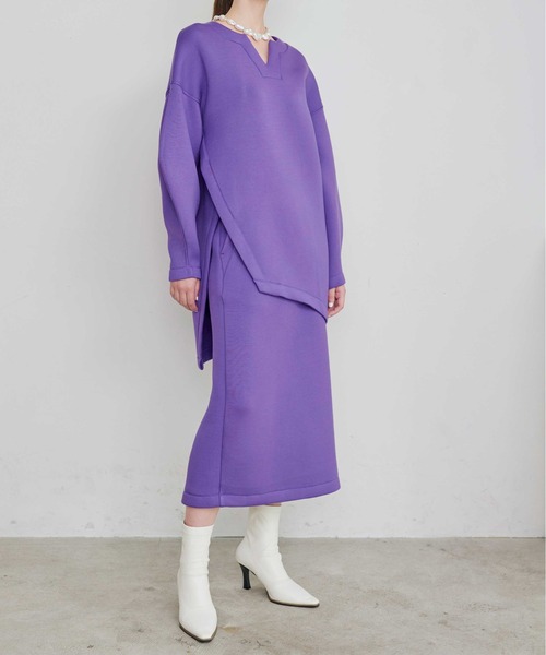 KOH.style（コースタイル）の「ダンボールバックスリットタイトスカート（スカート・レディース・ブラック/グレー/パープル・FREE）」の6枚目の写真