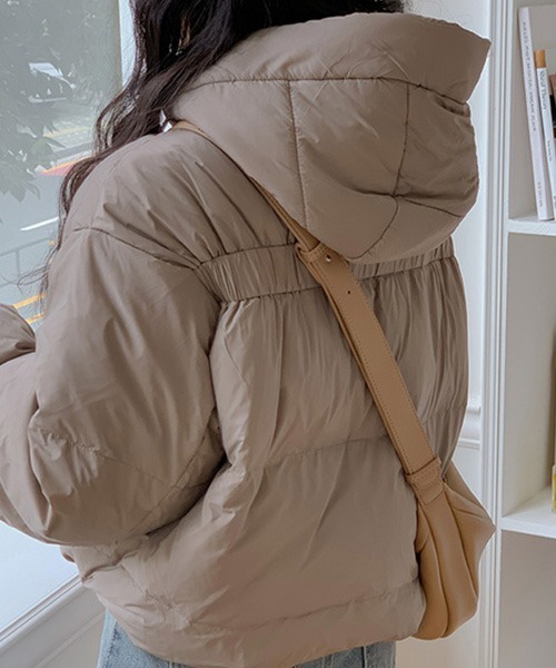 SONA（ソナ）の「SONYUNARA 羽毛ウィンターデイリーショートダウン（ダウンジャケット/コート・レディース・カーキブラウン/ブラック・FREE）」の8枚目の写真