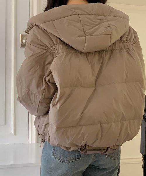 SONA（ソナ）の「SONYUNARA 羽毛ウィンターデイリーショートダウン（ダウンジャケット/コート・レディース・カーキブラウン/ブラック・FREE）」の9枚目の写真