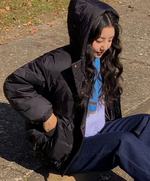 SONA（ソナ）の「SONYUNARA 羽毛ウィンターデイリーショートダウン（ダウンジャケット/コート・レディース・カーキブラウン/ブラック・FREE）」の18枚目の写真