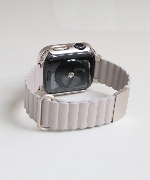 Urban Coral（アーバンコーラル）の「Apple Watch Band / アップルウォッチ バンド くすみカラーマグネットPUレザー / Urban Coral（デジタル腕時計・レディース・ローズ系/ネイビー/オレンジ/ブルー系その他/ベージュ/パープル/ベージュ系その他/ブラウン/レッド/ライトグレー/ホワイト/グレー/ブラック/カーキ/ピンク系その他/ローズ系1/ピンク系その他2/ライトグレー系/ベージュ系/ベージュ系その他2/ブラック系その他/ブラウン系その他/ホワイト系その他・40mm/44mm）」の8枚目の写真
