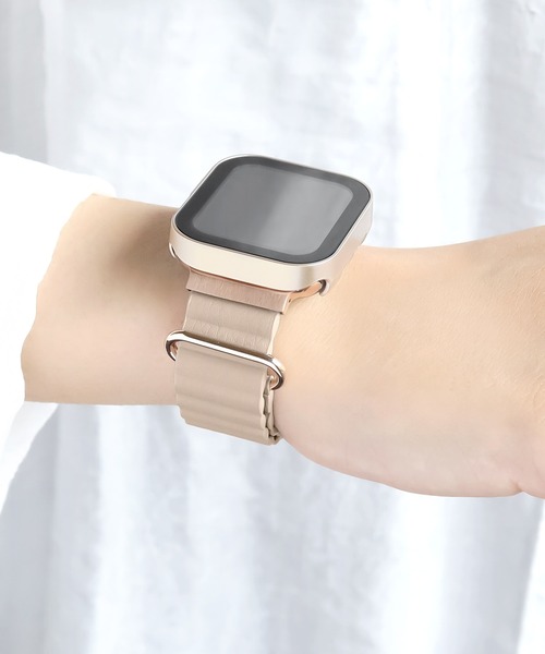 Urban Coral（アーバンコーラル）の「Apple Watch Band / アップルウォッチ バンド くすみカラーマグネットPUレザー / Urban Coral（デジタル腕時計・レディース・ローズ系/ネイビー/オレンジ/ブルー系その他/ベージュ/パープル/ベージュ系その他/ブラウン/レッド/ライトグレー/ホワイト/グレー/ブラック/カーキ/ピンク系その他/ローズ系1/ピンク系その他2/ライトグレー系/ベージュ系/ベージュ系その他2/ブラック系その他/ブラウン系その他/ホワイト系その他・40mm/44mm）」の10枚目の写真