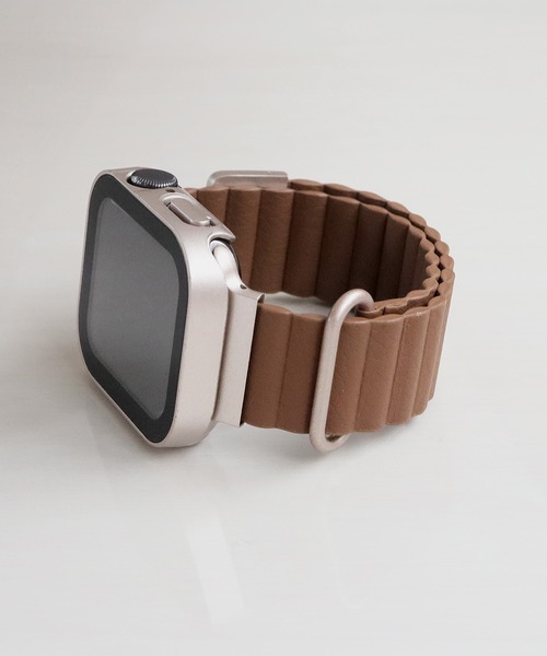 Urban Coral（アーバンコーラル）の「Apple Watch Band / アップルウォッチ バンド くすみカラーマグネットPUレザー / Urban Coral（デジタル腕時計・レディース・ローズ系/ネイビー/オレンジ/ブルー系その他/ベージュ/パープル/ベージュ系その他/ブラウン/レッド/ライトグレー/ホワイト/グレー/ブラック/カーキ/ピンク系その他/ローズ系1/ピンク系その他2/ライトグレー系/ベージュ系/ベージュ系その他2/ブラック系その他/ブラウン系その他/ホワイト系その他・40mm/44mm）」の9枚目の写真
