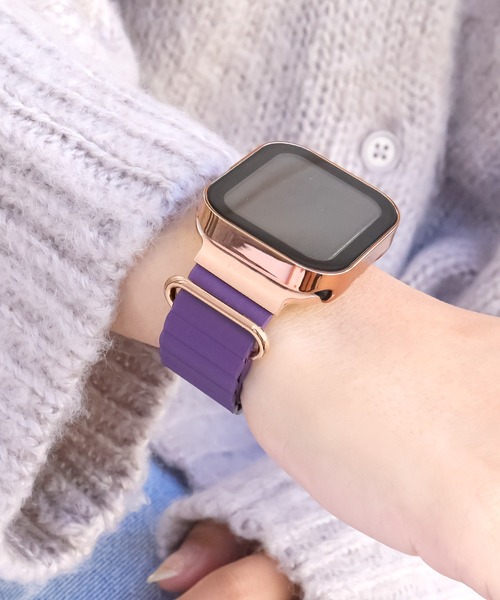 Urban Coral（アーバンコーラル）の「Apple Watch Band / アップルウォッチ バンド くすみカラーマグネットPUレザー / Urban Coral（デジタル腕時計・レディース・ローズ系/ネイビー/オレンジ/ブルー系その他/ベージュ/パープル/ベージュ系その他/ブラウン/レッド/ライトグレー/ホワイト/グレー/ブラック/カーキ/ピンク系その他/ローズ系1/ピンク系その他2/ライトグレー系/ベージュ系/ベージュ系その他2/ブラック系その他/ブラウン系その他/ホワイト系その他・40mm/44mm）」の17枚目の写真