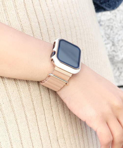 Urban Coral（アーバンコーラル）の「Apple Watch Band / アップルウォッチ バンド くすみカラーマグネットPUレザー / Urban Coral（デジタル腕時計・レディース・ローズ系/ネイビー/オレンジ/ブルー系その他/ベージュ/パープル/ベージュ系その他/ブラウン/レッド/ライトグレー/ホワイト/グレー/ブラック/カーキ/ピンク系その他/ローズ系1/ピンク系その他2/ライトグレー系/ベージュ系/ベージュ系その他2/ブラック系その他/ブラウン系その他/ホワイト系その他・40mm/44mm）」の11枚目の写真