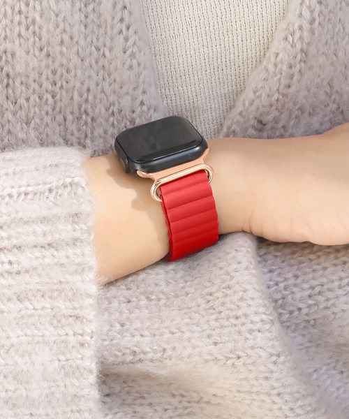 Urban Coral（アーバンコーラル）の「Apple Watch Band / アップルウォッチ バンド くすみカラーマグネットPUレザー / Urban Coral（デジタル腕時計・レディース・ローズ系/ネイビー/オレンジ/ブルー系その他/ベージュ/パープル/ベージュ系その他/ブラウン/レッド/ライトグレー/ホワイト/グレー/ブラック/カーキ/ピンク系その他/ローズ系1/ピンク系その他2/ライトグレー系/ベージュ系/ベージュ系その他2/ブラック系その他/ブラウン系その他/ホワイト系その他・40mm/44mm）」の20枚目の写真