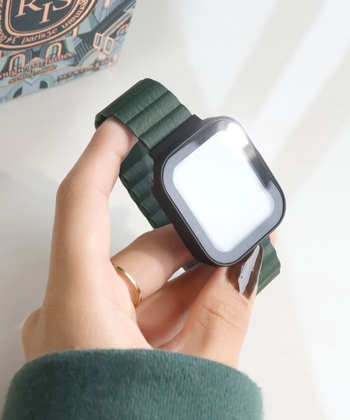 Urban Coral（アーバンコーラル）の「Apple Watch Band / アップルウォッチ バンド くすみカラーマグネットPUレザー / Urban Coral（デジタル腕時計・レディース・ローズ系/ネイビー/オレンジ/ブルー系その他/ベージュ/パープル/ベージュ系その他/ブラウン/レッド/ライトグレー/ホワイト/グレー/ブラック/カーキ/ピンク系その他/ローズ系1/ピンク系その他2/ライトグレー系/ベージュ系/ベージュ系その他2/ブラック系その他/ブラウン系その他/ホワイト系その他・40mm/44mm）」の14枚目の写真