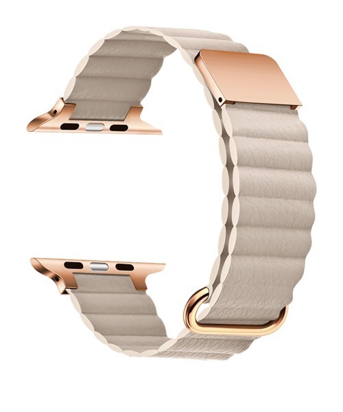 Urban Coral（アーバンコーラル）の「Apple Watch Band / アップルウォッチ バンド くすみカラーマグネットPUレザー / Urban Coral（デジタル腕時計・レディース・ローズ系/ネイビー/オレンジ/ブルー系その他/ベージュ/パープル/ベージュ系その他/ブラウン/レッド/ライトグレー/ホワイト/グレー/ブラック/カーキ/ピンク系その他/ローズ系1/ピンク系その他2/ライトグレー系/ベージュ系/ベージュ系その他2/ブラック系その他/ブラウン系その他/ホワイト系その他・40mm/44mm）」の6枚目の写真