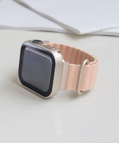 Urban Coral（アーバンコーラル）の「Apple Watch Band / アップルウォッチ バンド くすみカラーマグネットPUレザー / Urban Coral（デジタル腕時計・レディース・ローズ系/ネイビー/オレンジ/ブルー系その他/ベージュ/パープル/ベージュ系その他/ブラウン/レッド/ライトグレー/ホワイト/グレー/ブラック/カーキ/ピンク系その他/ローズ系1/ピンク系その他2/ライトグレー系/ベージュ系/ベージュ系その他2/ブラック系その他/ブラウン系その他/ホワイト系その他・40mm/44mm）」の19枚目の写真