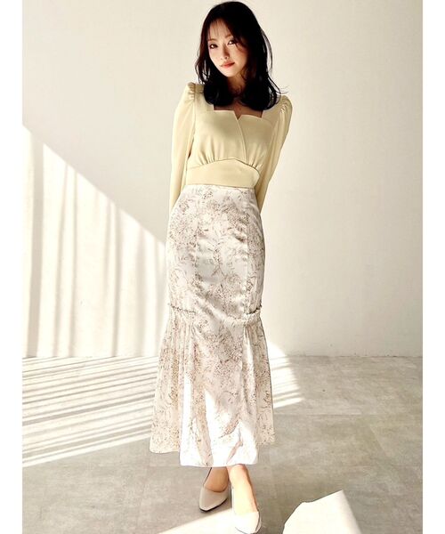 RESEXXY（リゼクシー）の「パターン切替マーメイドワンピース（ワンピース・レディース・グレー/ブルー/イエロー・FREE）」の8枚目の写真