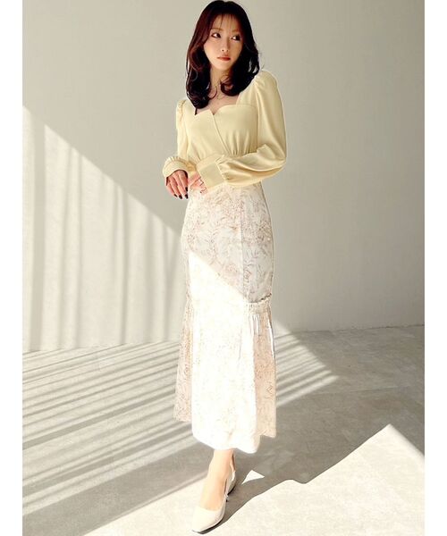 RESEXXY（リゼクシー）の「パターン切替マーメイドワンピース（ワンピース・レディース・グレー/ブルー/イエロー・FREE）」の9枚目の写真