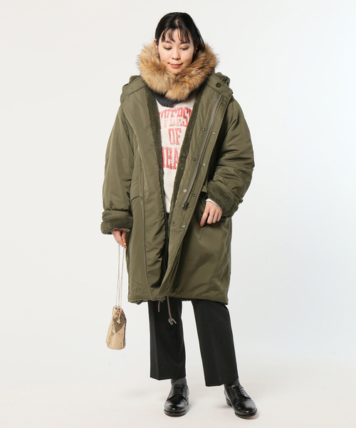 ARMY TWILL（アーミーツイル）の「【ARMY TWILL / アーミーツイル】 別注 リバーシブルコート（モッズコート・レディース・カーキ・FREE）」の2枚目の写真