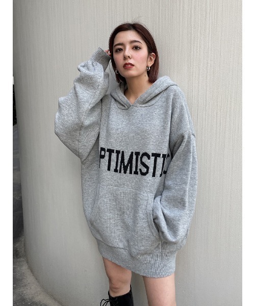 ENVYM（アンビー）の「オーバーサイズニットＰＫ（ニット/セーター・レディース・グレー/ブラック/ホワイト・FREE）」の19枚目の写真