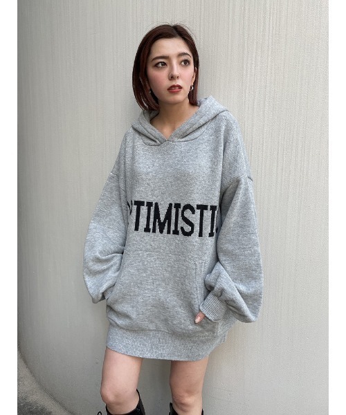 ENVYM（アンビー）の「オーバーサイズニットＰＫ（ニット/セーター・レディース・グレー/ブラック/ホワイト・FREE）」の20枚目の写真