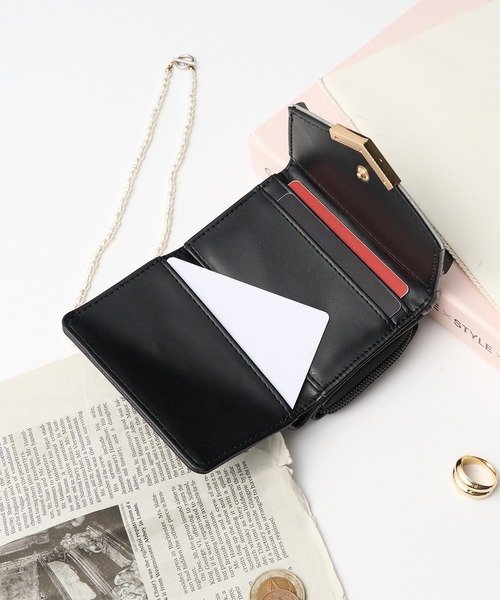 セール】【SETUP7】クロコ型押し三つ折りミニウォレット TT-L