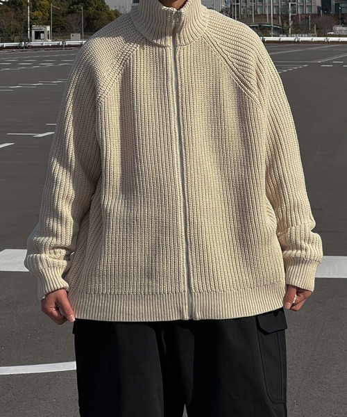 kutir(クティール)の「ドライバーズニットカーディガン(ニット/セーター・メンズ・ブラック/アイボリー/グレー・MEDIUM/LARGE)」の1枚目の写真