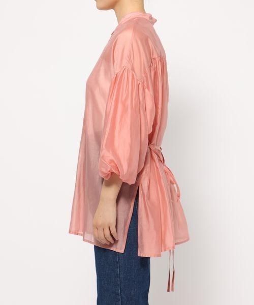 mysty woman（ミスティウーマン）の「シアーバルーンスリーブシャツ　186266（シャツ/ブラウス・レディース・ピンク/グリーン/ライトベージュ・FREE）」の10枚目の写真