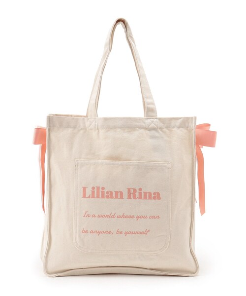 Ober Tashe（オーバータッシェ）の「【新生活・新学期】推し活にもぴったり！リリアンリーナサイドリボントートバッグ（トートバッグ・レディース・ブラック/ブルー/ピンク系/ベージュ/ブラック系8/パープル系・FREE）」の15枚目の写真