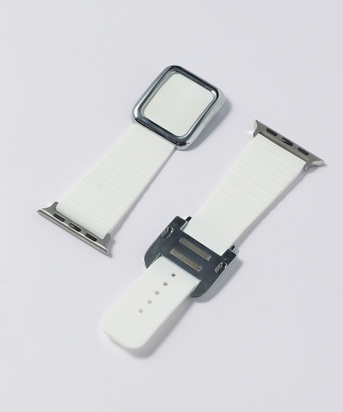 zandy（ズィーアンドワイ）の「【zandy/ズィー・アンド・ワイ】アップルウォッチマグネットシリコンバンド（デジタル腕時計・メンズ・ベージュ/ブラック×シルバー/ホワイト×ピンク/ホワイト×シルバー/ブラック×ピンク/ブラック×ブラック/ベージュ系その他/パープル系その他・SMALL/MEDIUM）」の11枚目の写真