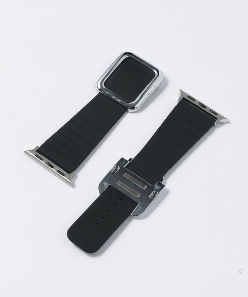 zandy（ズィーアンドワイ）の「【zandy/ズィー・アンド・ワイ】アップルウォッチマグネットシリコンバンド（デジタル腕時計・メンズ・ベージュ/ブラック×シルバー/ホワイト×ピンク/ホワイト×シルバー/ブラック×ピンク/ブラック×ブラック/ベージュ系その他/パープル系その他・SMALL/MEDIUM）」の10枚目の写真