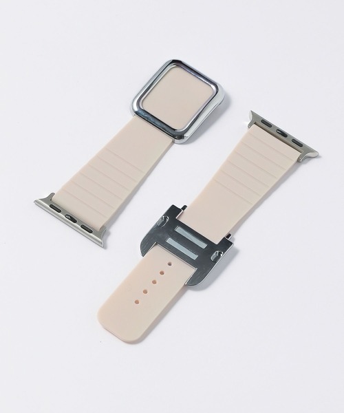 zandy（ズィーアンドワイ）の「【zandy/ズィー・アンド・ワイ】アップルウォッチマグネットシリコンバンド（デジタル腕時計・メンズ・ベージュ/ブラック×シルバー/ホワイト×ピンク/ホワイト×シルバー/ブラック×ピンク/ブラック×ブラック/ベージュ系その他/パープル系その他・SMALL/MEDIUM）」の15枚目の写真