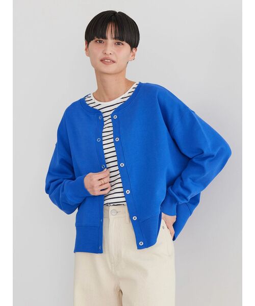 AMERICAN HOLIC（アメリカンホリック）の「リングドット裏毛カーディガン（カーディガン/ボレロ・レディース・レッド/ブルー/グリーン/アイボリー・M/L）」の7枚目の写真