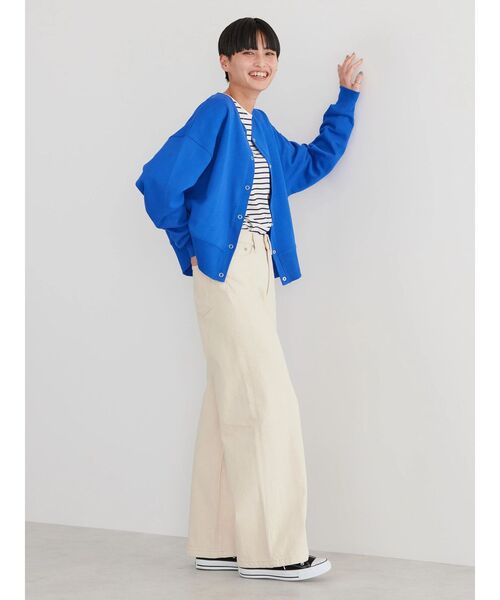 AMERICAN HOLIC（アメリカンホリック）の「リングドット裏毛カーディガン（カーディガン/ボレロ・レディース・レッド/ブルー/グリーン/アイボリー・M/L）」の10枚目の写真