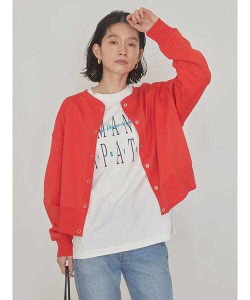 AMERICAN HOLIC（アメリカンホリック）の「リングドット裏毛カーディガン（カーディガン/ボレロ・レディース・レッド/ブルー/グリーン/アイボリー・M/L）」の16枚目の写真