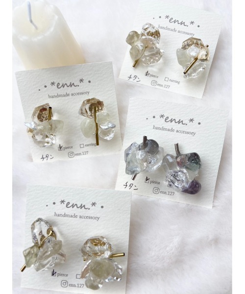 enn】レジンピアス(MA)（ピアス（両耳用））｜tone（トーン）の
