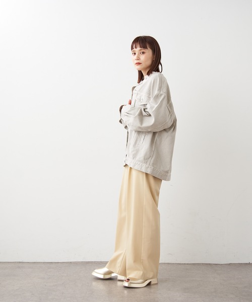 Omekashi（オメカシ）の「【ai.no.de】 setouchi デニムジャケット（デニムジャケット・レディース・ライトグレー/ライトブルー・FREE）」の15枚目の写真