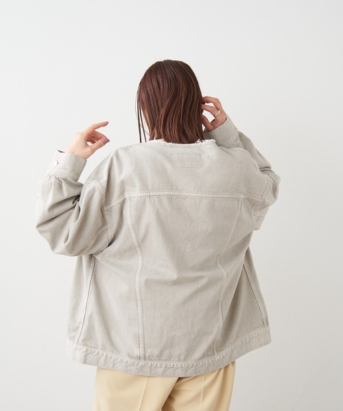 Omekashi（オメカシ）の「【ai.no.de】 setouchi デニムジャケット（デニムジャケット・レディース・ライトグレー/ライトブルー・FREE）」の11枚目の写真