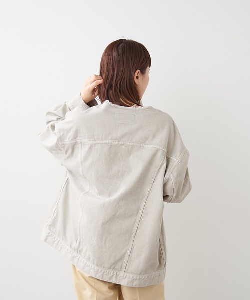 Omekashi（オメカシ）の「【ai.no.de】 setouchi デニムジャケット（デニムジャケット・レディース・ライトグレー/ライトブルー・FREE）」の12枚目の写真