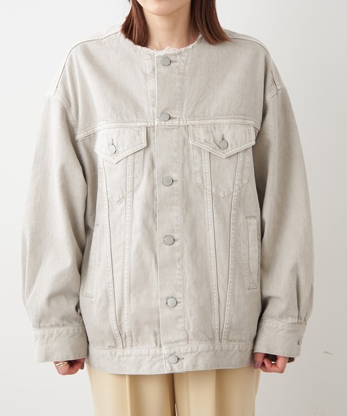 Omekashi（オメカシ）の「【ai.no.de】 setouchi デニムジャケット（デニムジャケット・レディース・ライトグレー/ライトブルー・FREE）」の20枚目の写真