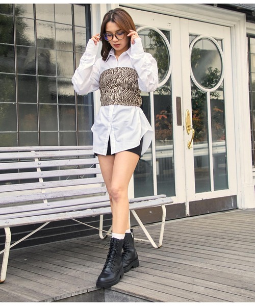 ANAP（アナップ）の「ゼブラ柄ビスチェ（ベスト）」 - WEAR