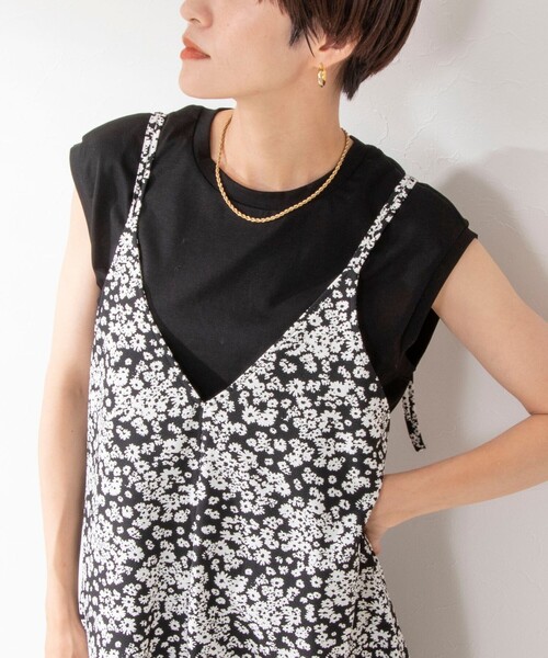 NOLLEY’S（ノーリーズ）の「【WEB限定カラーあり】5C BASIC ノースリーブTシャツ（Tシャツ/カットソー・レディース・ロイヤルブルー/ホワイト/ホワイト系その他5/チャコールグレー/キャメル/ピンク/ブラック・36/38）」の14枚目の写真