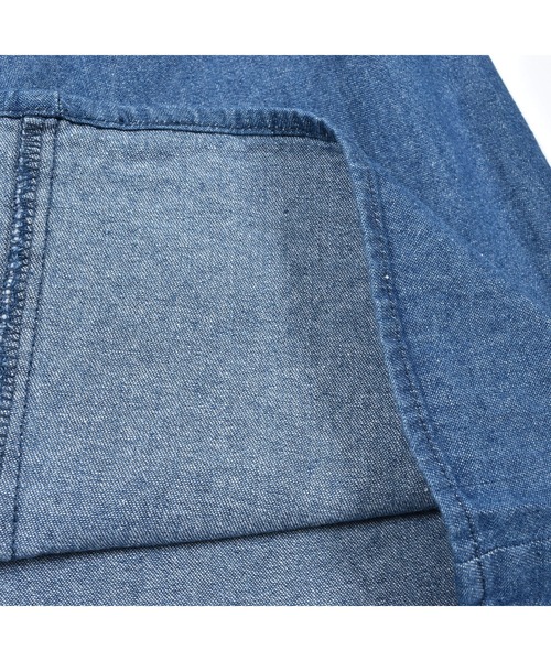 SLAP SLIP(スラップスリップ)の「SLAPSLIP/【お揃い】コットンフリル刺繍7分袖デニムワンピース(80~130cm)(ワンピース・キッズ・ブルー/ネイビー・130/110/120/80/90/100)」の10枚目の写真