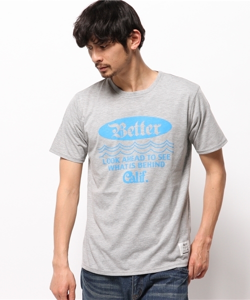OUTLET(アウトレット)の「【CIAOPANIC TYPY】BetterプリントTee(Tシャツ/カットソー・メンズ・グレー/ピンク/ホワイト・LARGE/SMALL/MEDIUM)」の1枚目の写真