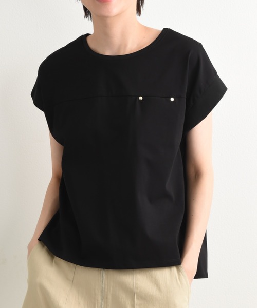 INTERPLANET(インタープラネット)の「【速乾】ドライコットンリブスリーブプルオーバー(Tシャツ/カットソー・レディース・ホワイト/ブラック/グレー・FREE)」の22枚目の写真