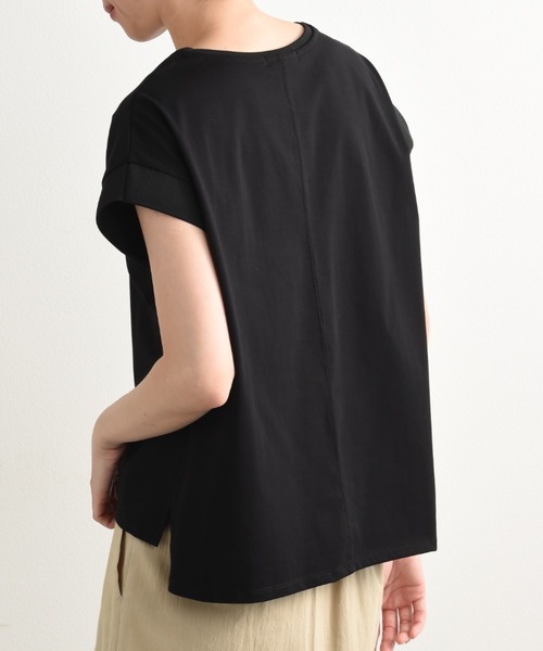 INTERPLANET(インタープラネット)の「【速乾】ドライコットンリブスリーブプルオーバー(Tシャツ/カットソー・レディース・ホワイト/ブラック/グレー・FREE)」の20枚目の写真