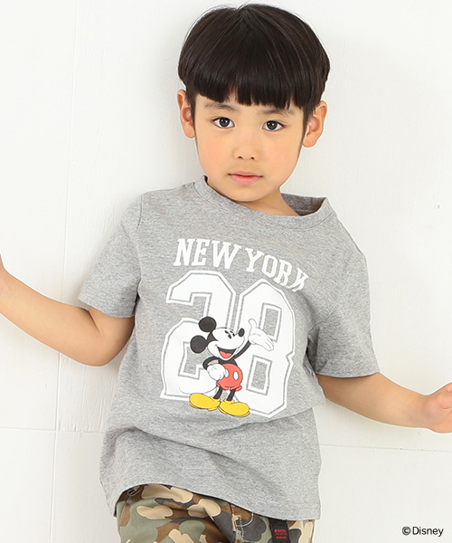 B:MING by BEAMS(ビーミングバイビームス)の「Disney|ビーミング ライフストア / プリントTシャツ NEW YORK(Tシャツ/カットソー・キッズ・ネイビー/グレー・100/120/150/140/110/130/80/90)」の2枚目の写真