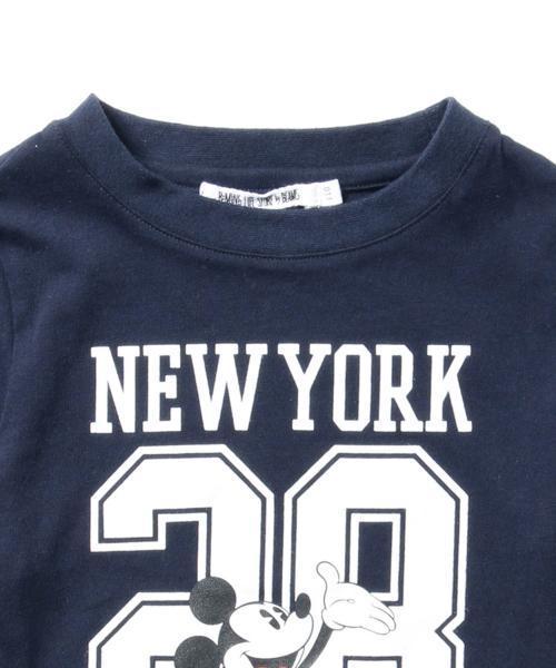 B:MING by BEAMS(ビーミングバイビームス)の「Disney|ビーミング ライフストア / プリントTシャツ NEW YORK(Tシャツ/カットソー・キッズ・ネイビー/グレー・100/120/150/140/110/130/80/90)」の4枚目の写真