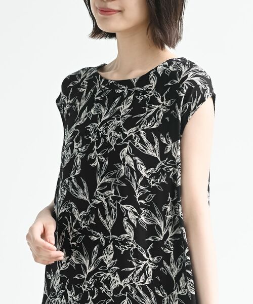 rps（アールピーエス）の「フレンチスリーブプリントワンピース（ワンピース・レディース・ブラック/ネイビー/ブラック系その他2/グレー/ブラック系その他3・フリー）」の17枚目の写真