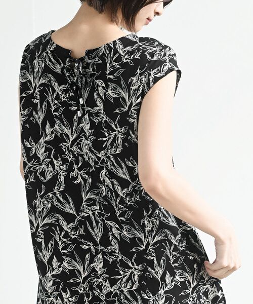 rps（アールピーエス）の「フレンチスリーブプリントワンピース（ワンピース・レディース・ブラック/ネイビー/ブラック系その他2/グレー/ブラック系その他3・フリー）」の19枚目の写真